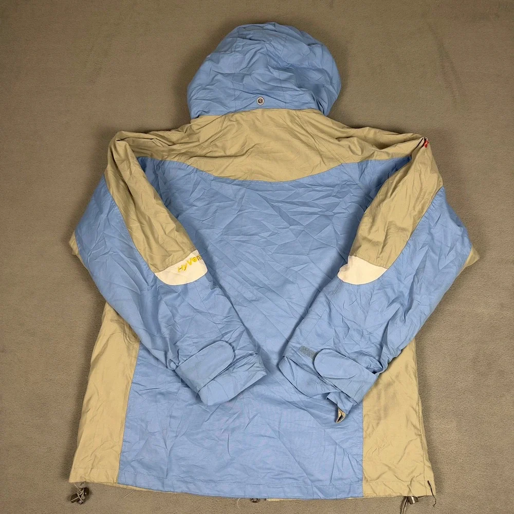 The North Face Summit Series Gore-Tex Shell Jacket Mens Large Blue Tan Hooded